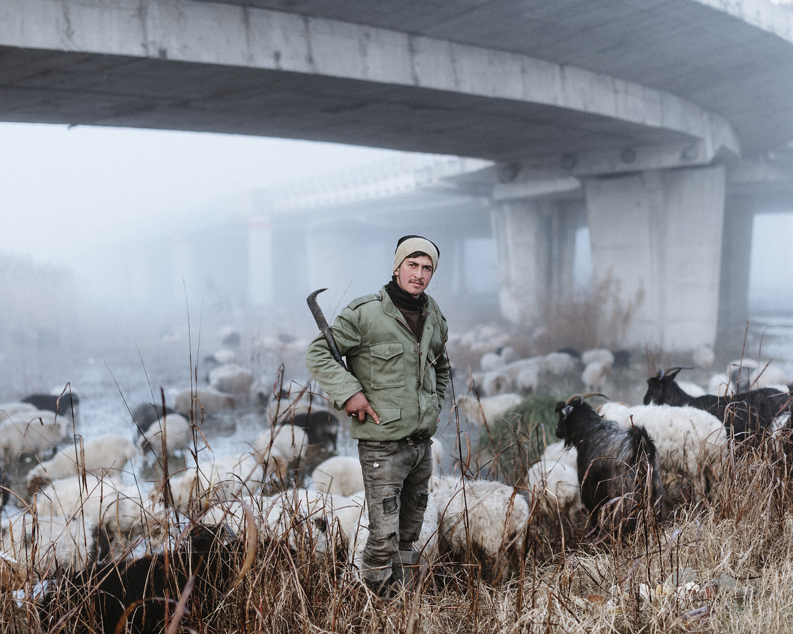 Morteza, a 23-year-old shepherd with a deep connection to the sea, expresses his concern over the changing nature of the Caspian, which he feels is 'angry' due to human disregard and lack of gratitude for its bounty. 10.01.2021, Anzali, Iran, © 2021 Khashayar Javanmardi