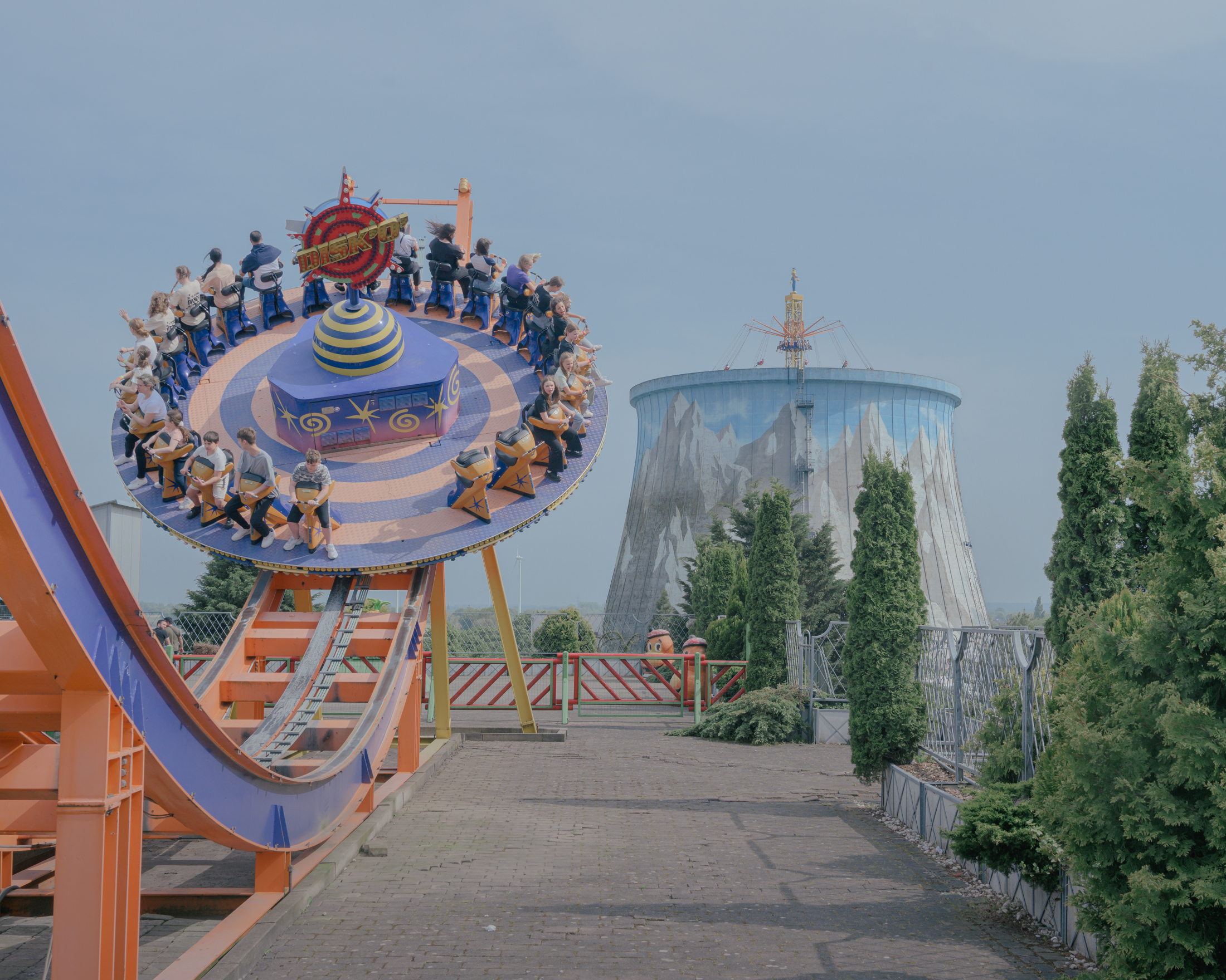 A scene at the amusement park 
